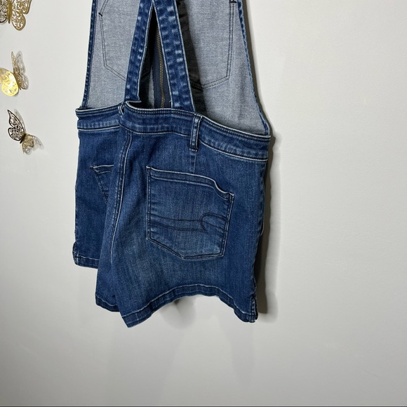🦋🌙 AEO | Dark Wash Zipper Overalls - Picture 4 of 10